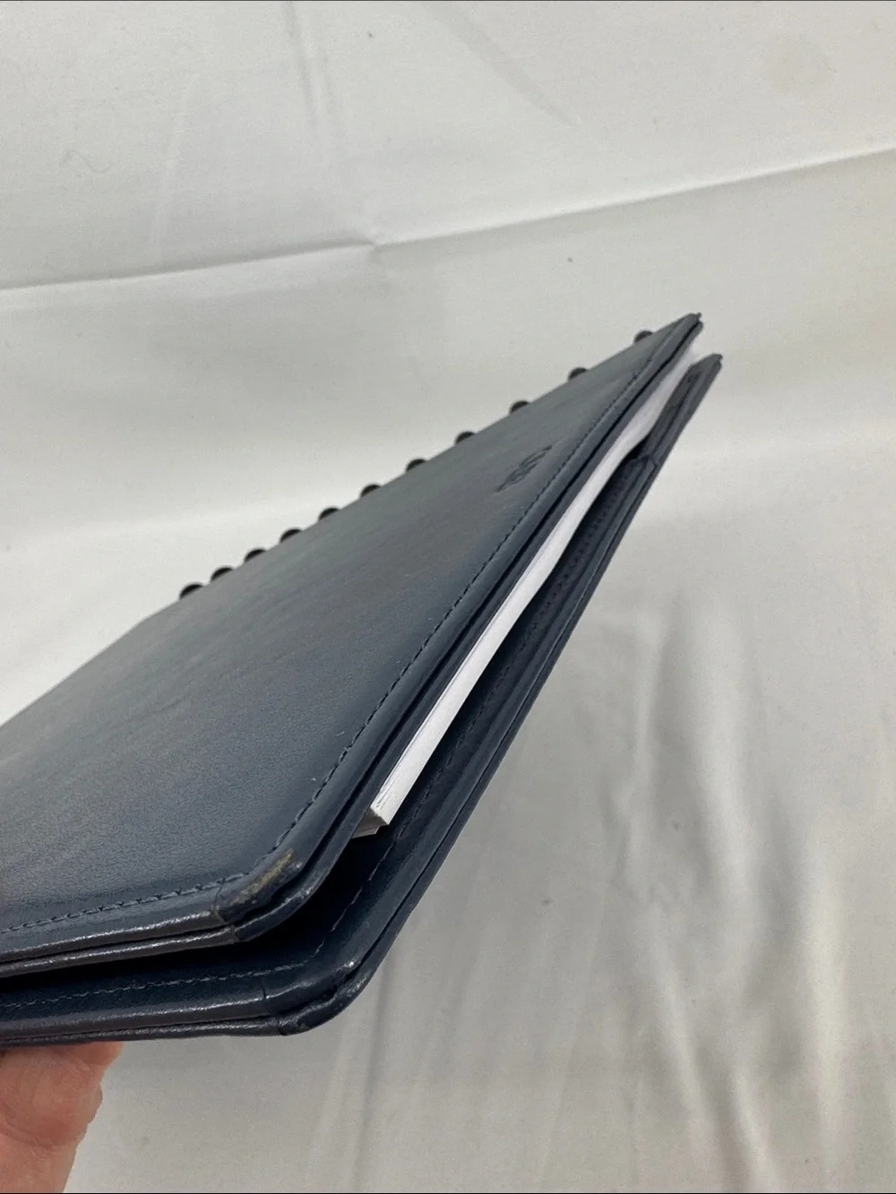 Arc Discbound Letter-sized Navy Leather Notebook, Planner Cover w/ Lined Pages
